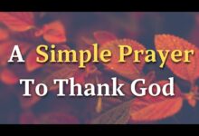 what is a short prayer to thank god for everything